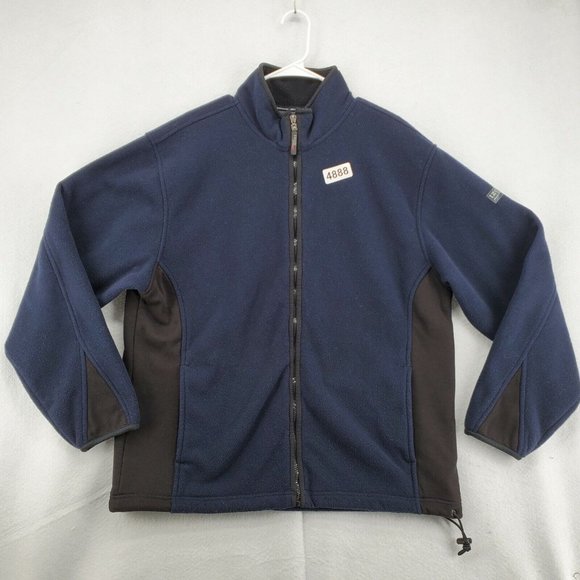 IZOD Jacket Men's Long Sleeve Full Zip High Neck Elastic at Waist/Wrists Blue L - Picture 12 of 12